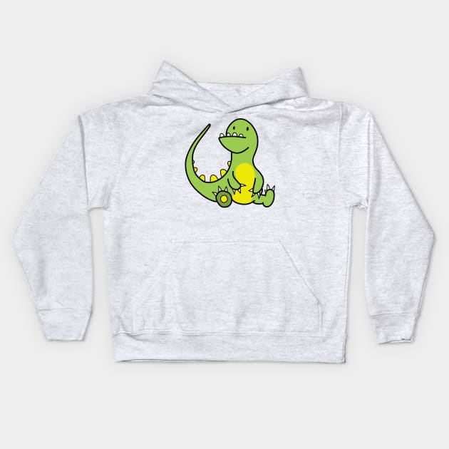 The Little Fat Dino Kids Hoodie by GusDynamite